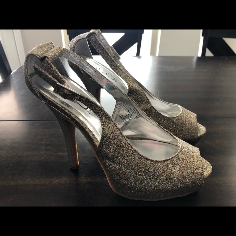 J Lo glitter heels